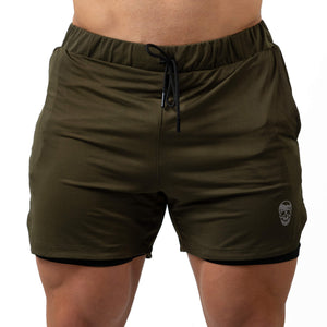 react training shorts green