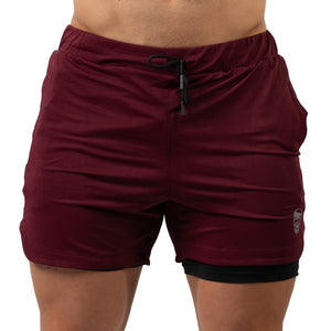 mesh shorts red
