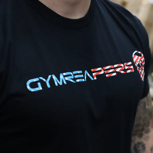 Gymreapers basic shirt in USA pattern close