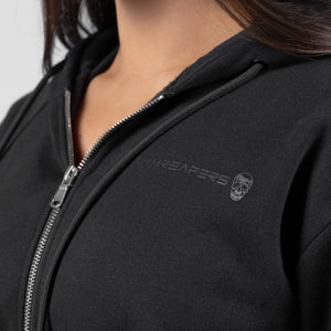 logo hoodie black