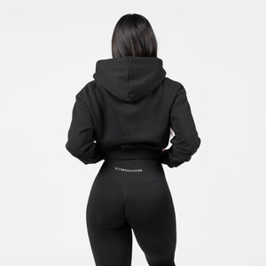 logo hoodie black