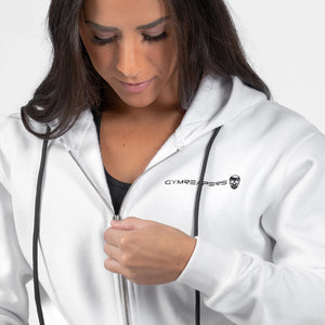 cropped hoodie white