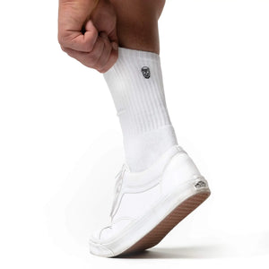 wearing crew socks