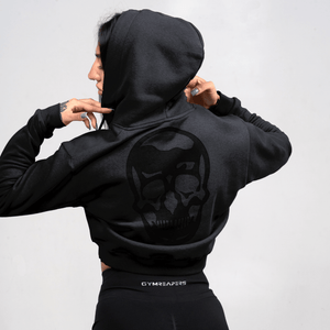 hoodie black black skull