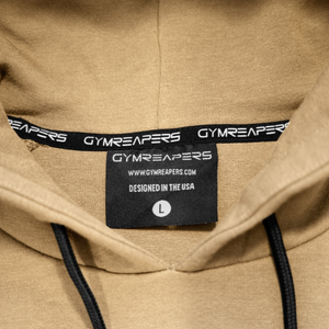 Gymreapers hoodie in sand color with inside details