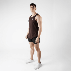 brown tank top