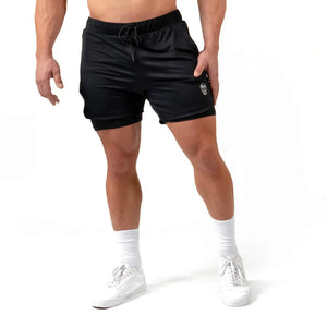 react shorts black front