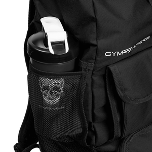 mesh side pocket gym bag in black