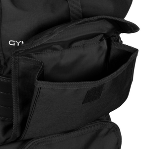 front accessory pocket gym bag in black