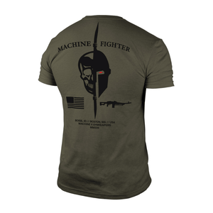 united machine tee back green