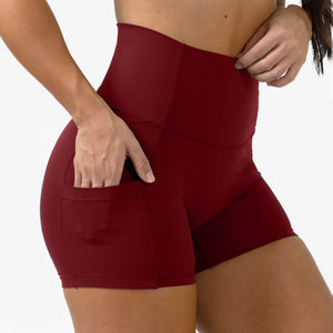 victory shorts red pocket