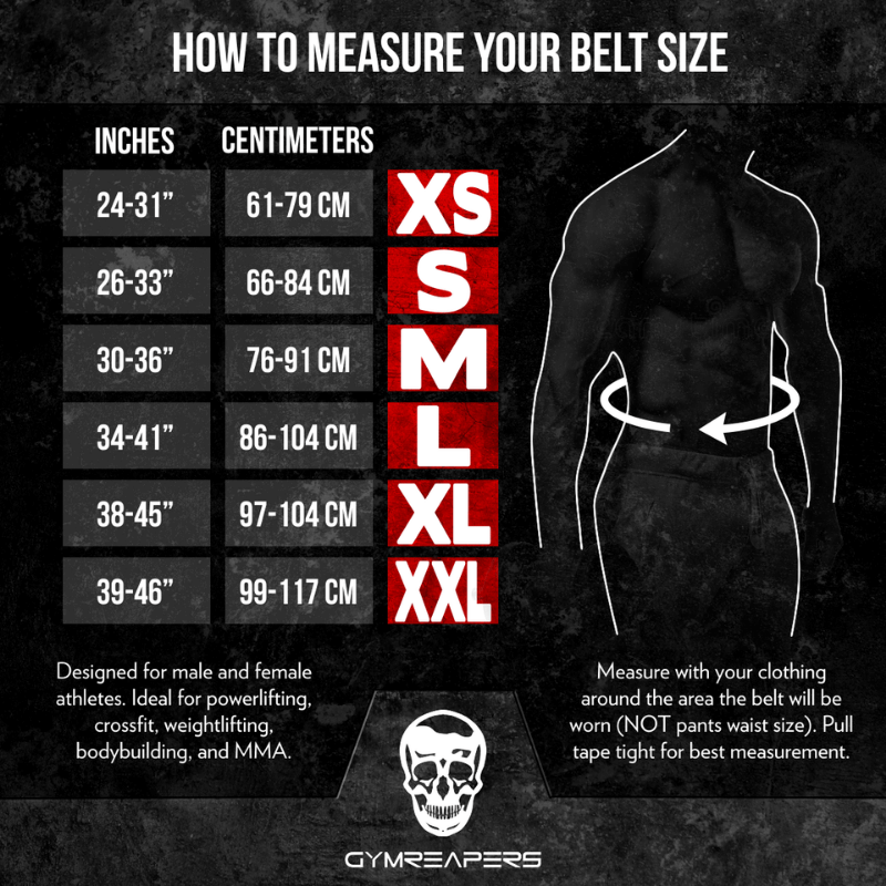 10mm  lever belt size chart