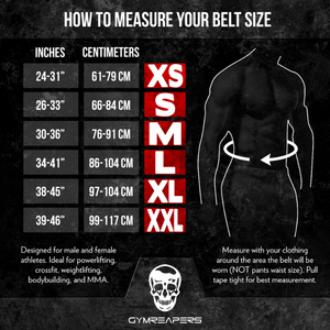 10mm  lever belt size chart