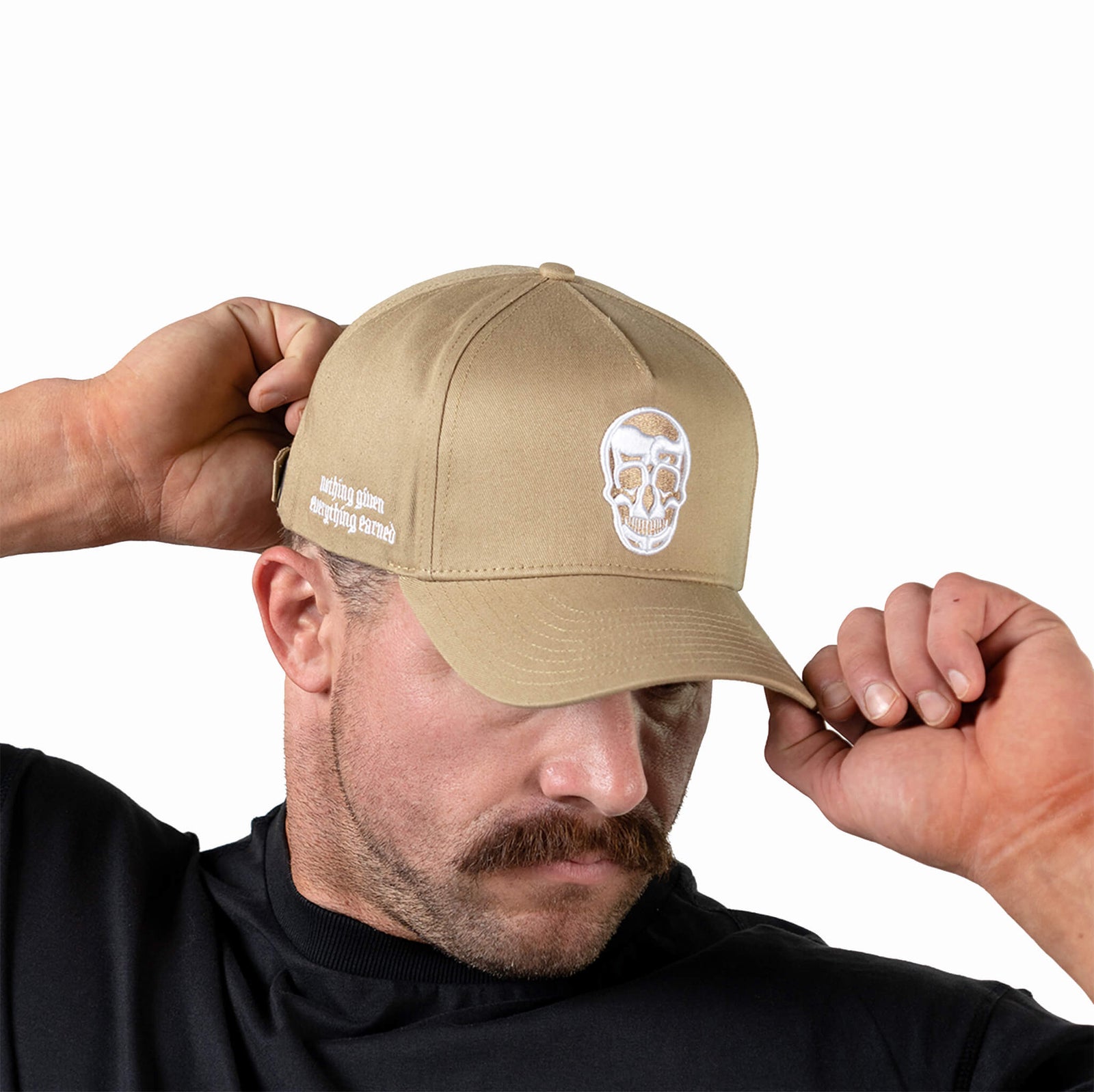 5 panel hat tan