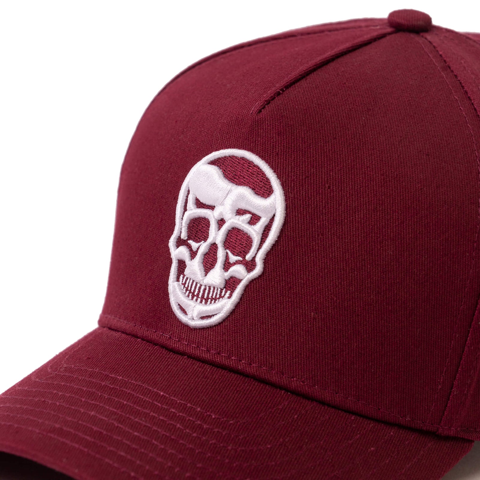 5 panel hat burgundy