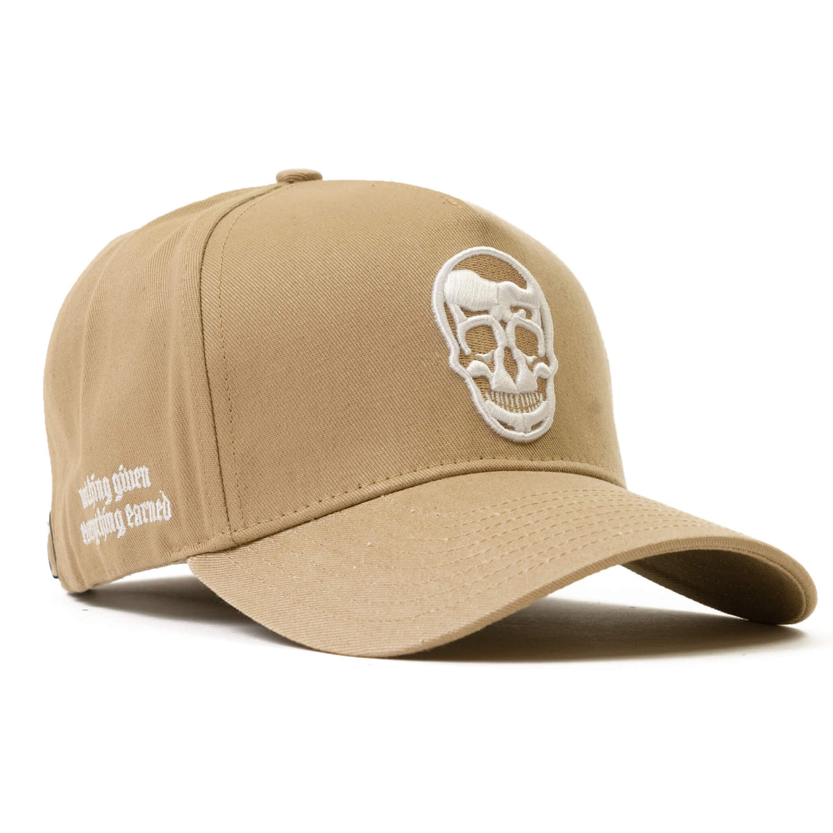 cotton 5 panel hat tan