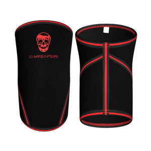 7mm knee sleeves black and red