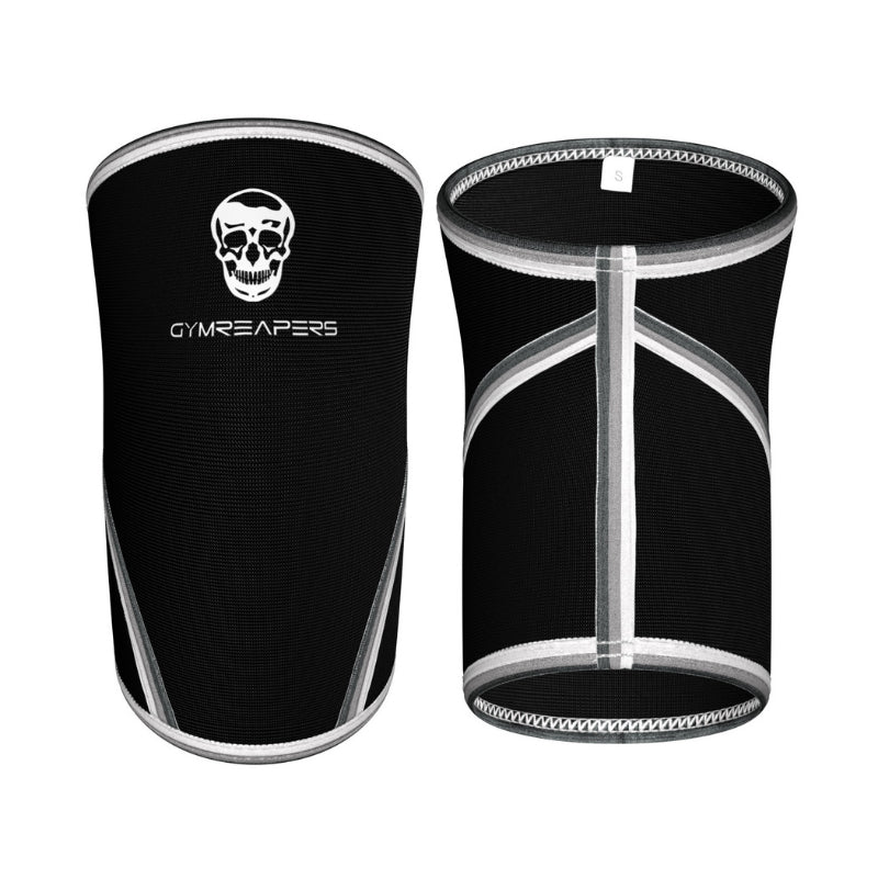 7mm knee sleeves black and white front view