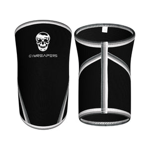 7mm knee sleeves black and white front view
