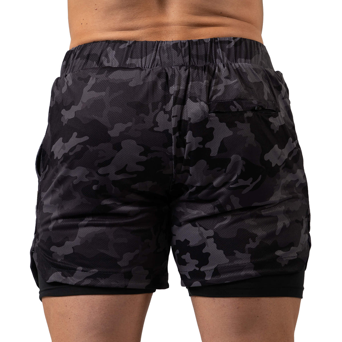 mesh midnight camo shorts