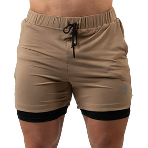 tan training shorts 