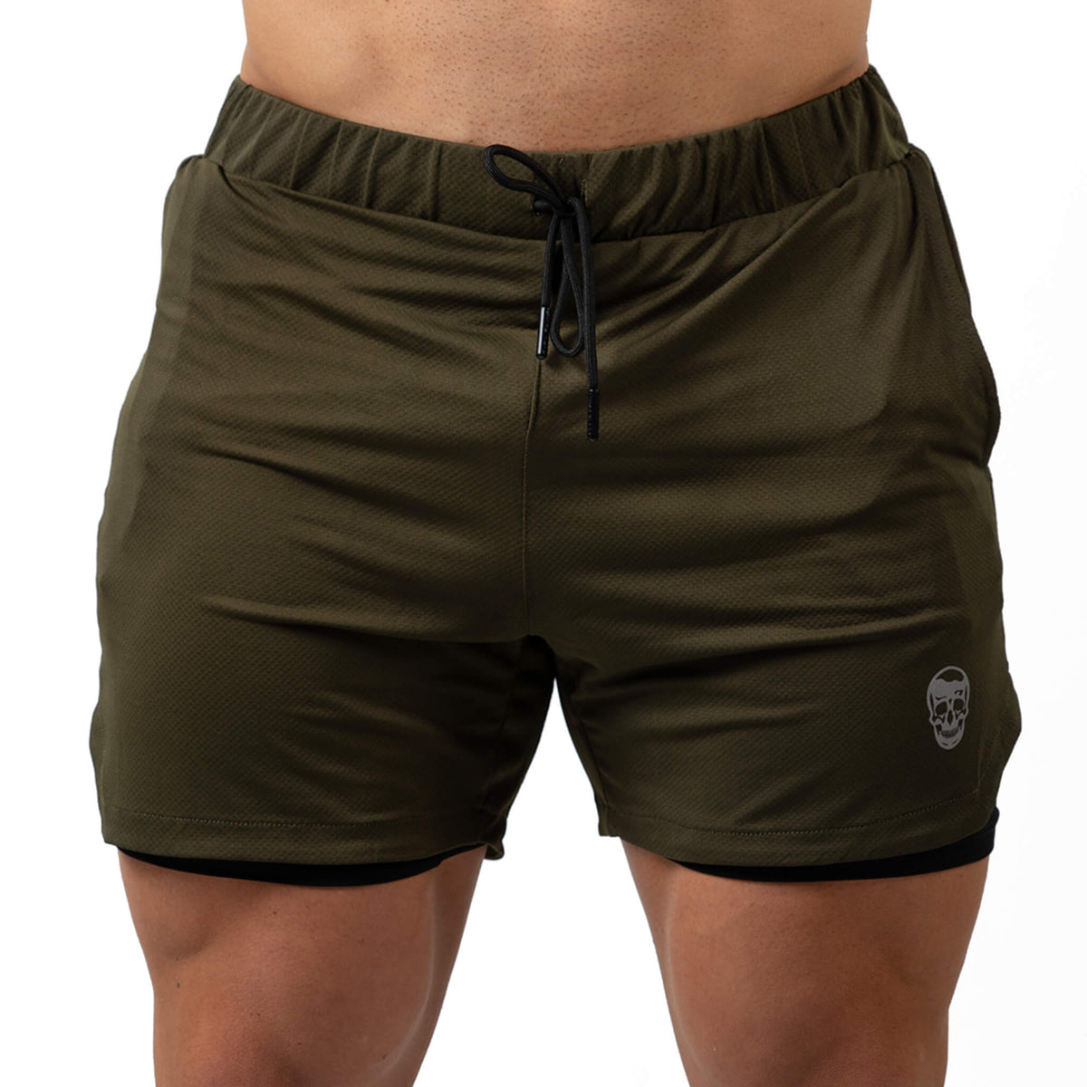 react training shorts green