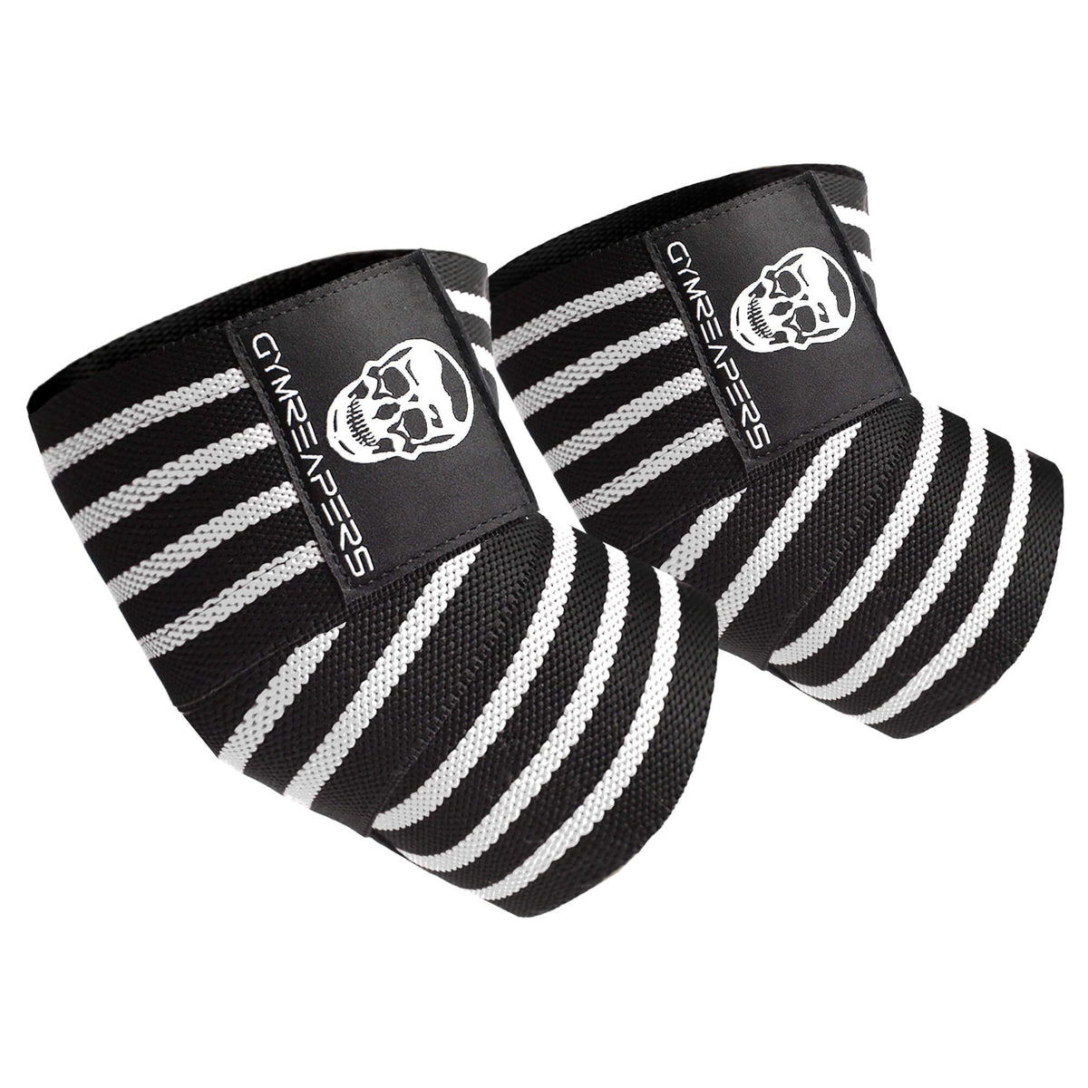 black/white elbow wraps