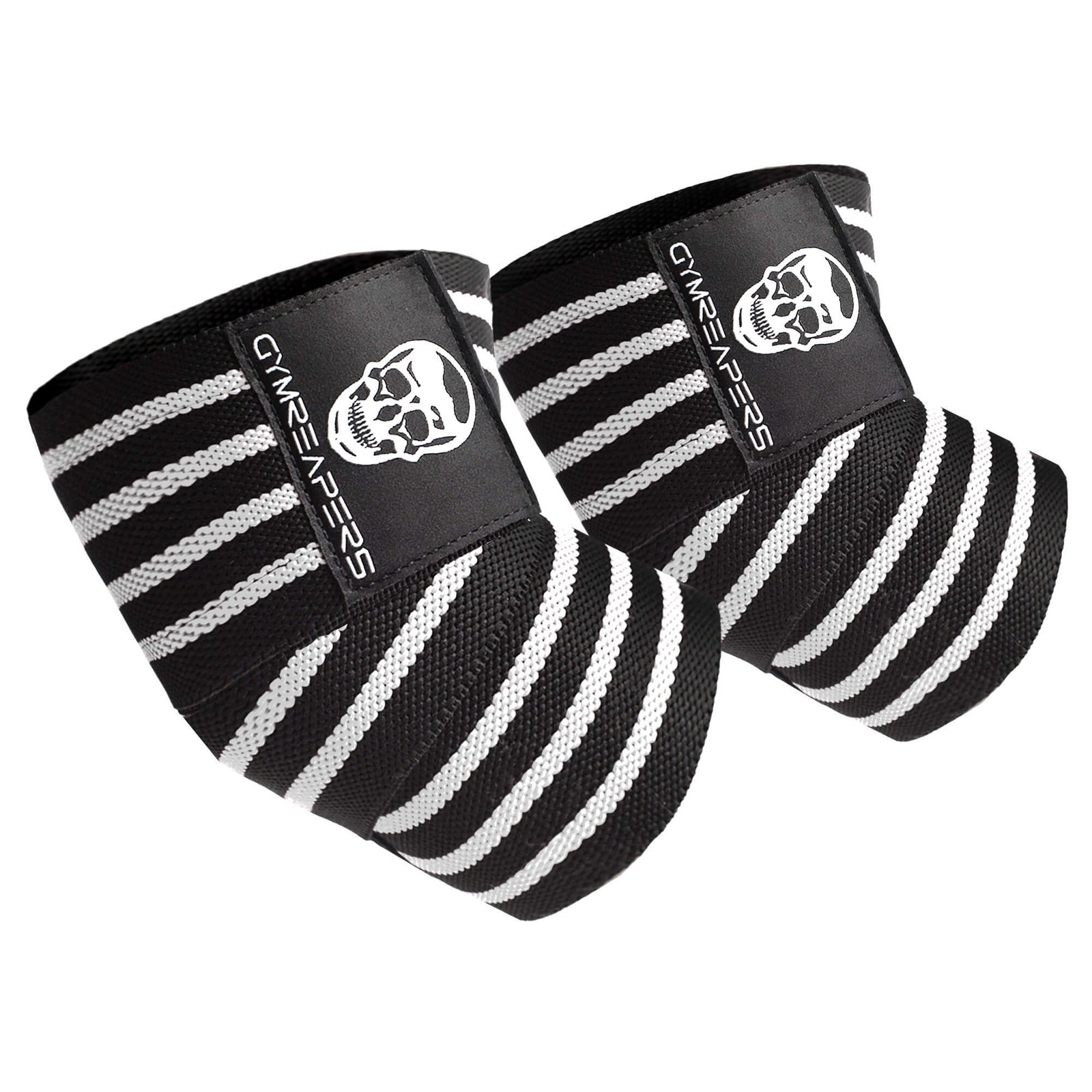 black/white elbow wraps