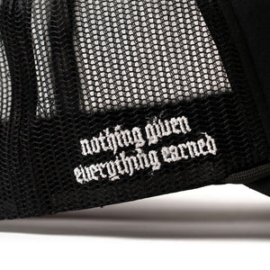 foam trucker hat black mantra
