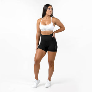 victory shorts black front