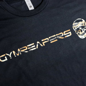 Gymreapers basic shirt in desert camo close up