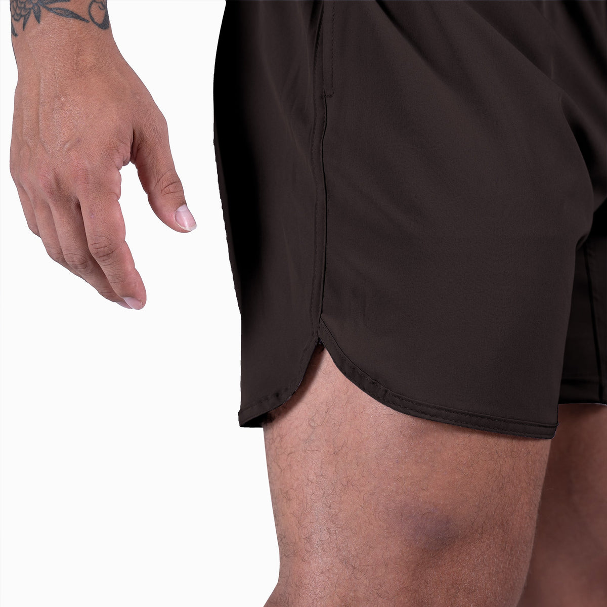 brown training shorts gymreapers