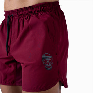 training shorts burgundy