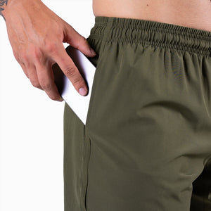 workout shorts green