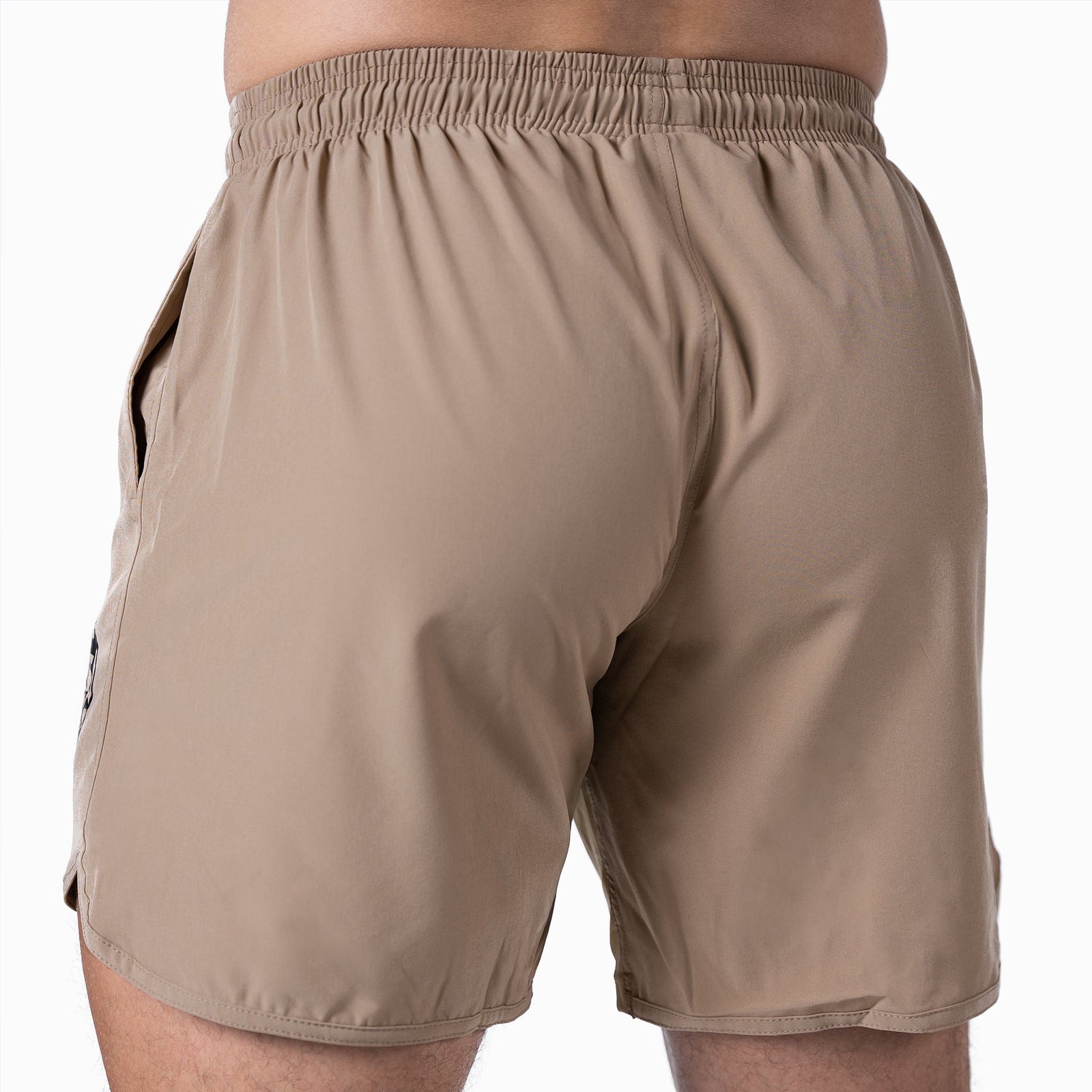 best training shorts tan