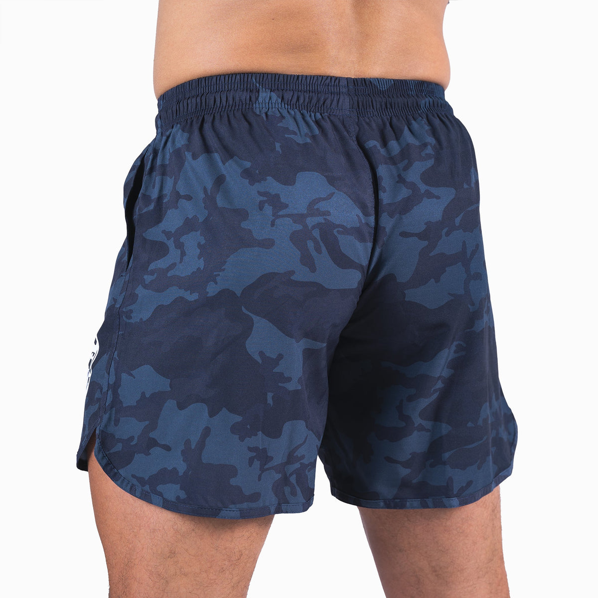 training shorts blue camo