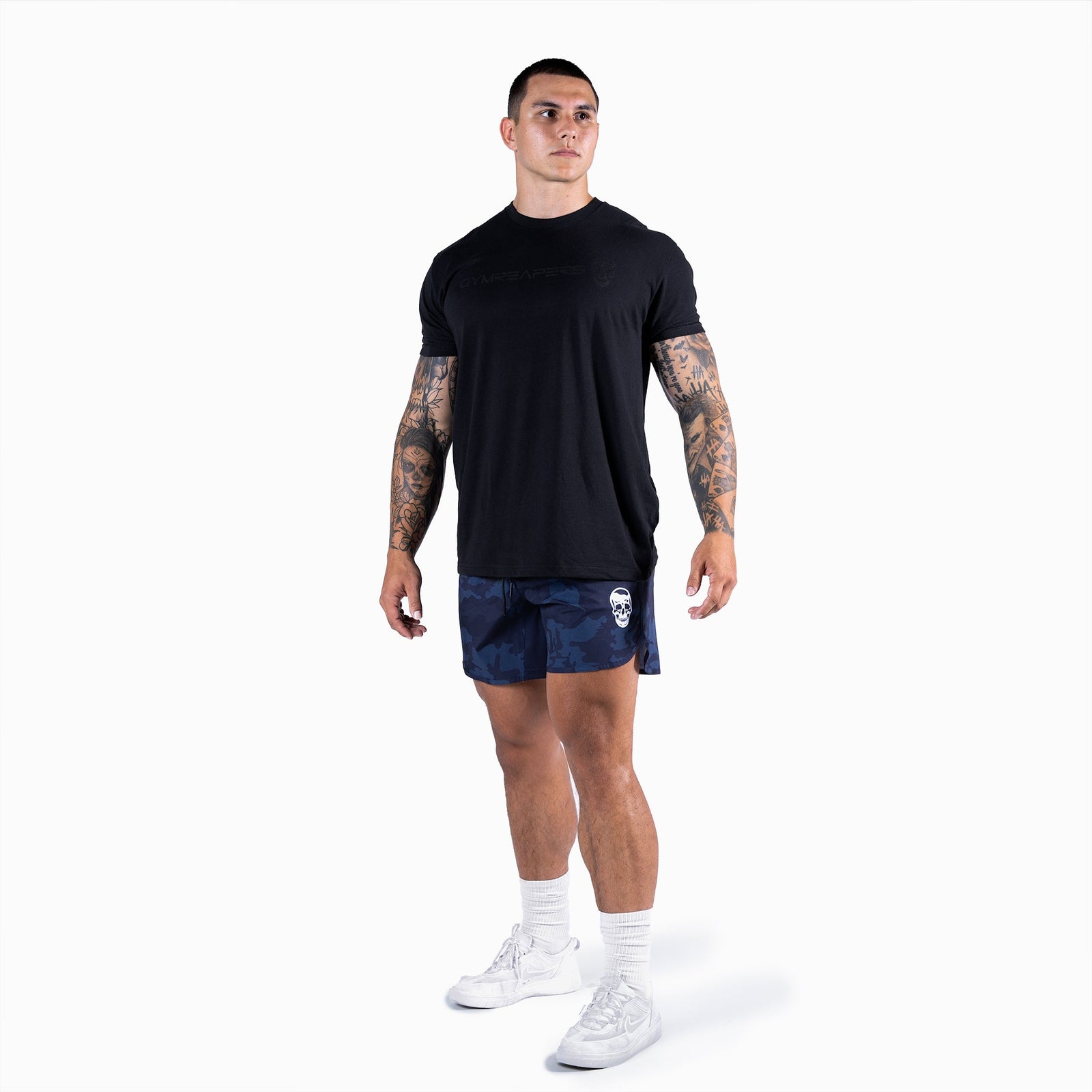 training shorts camo blue