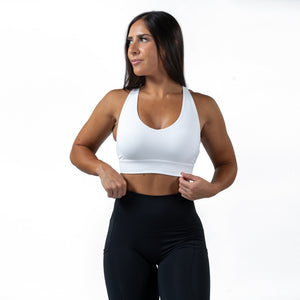 harmony sports bra white