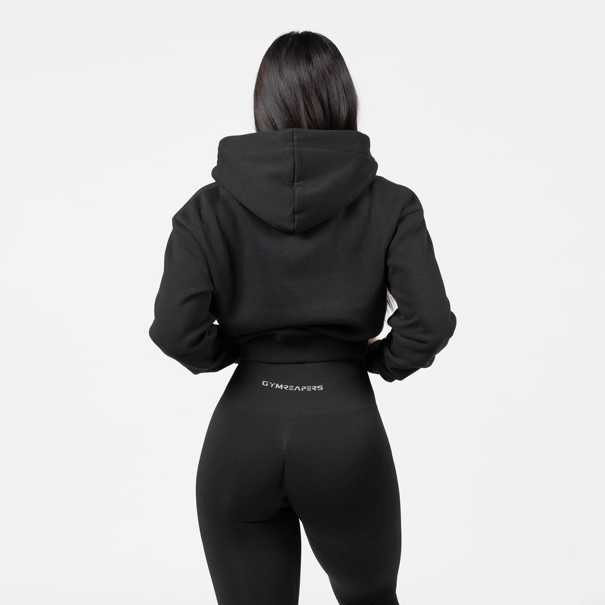 logo hoodie black