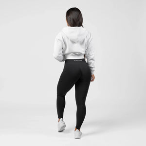 cropped hoodie white back