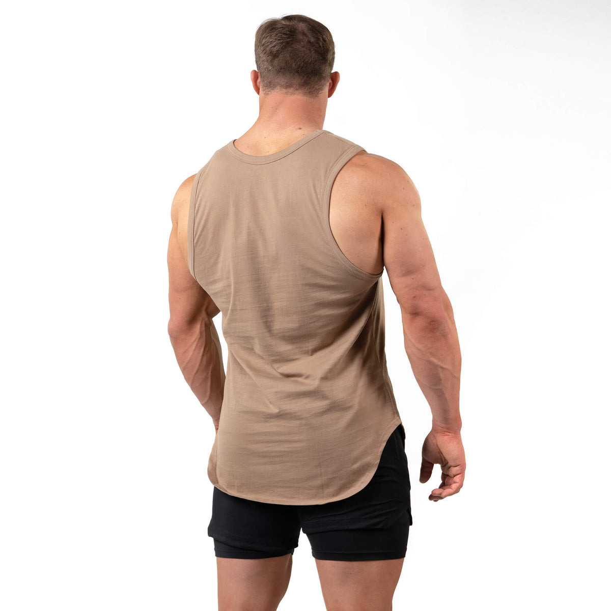 tan icon tank top