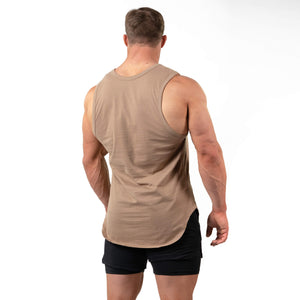 tan icon tank top