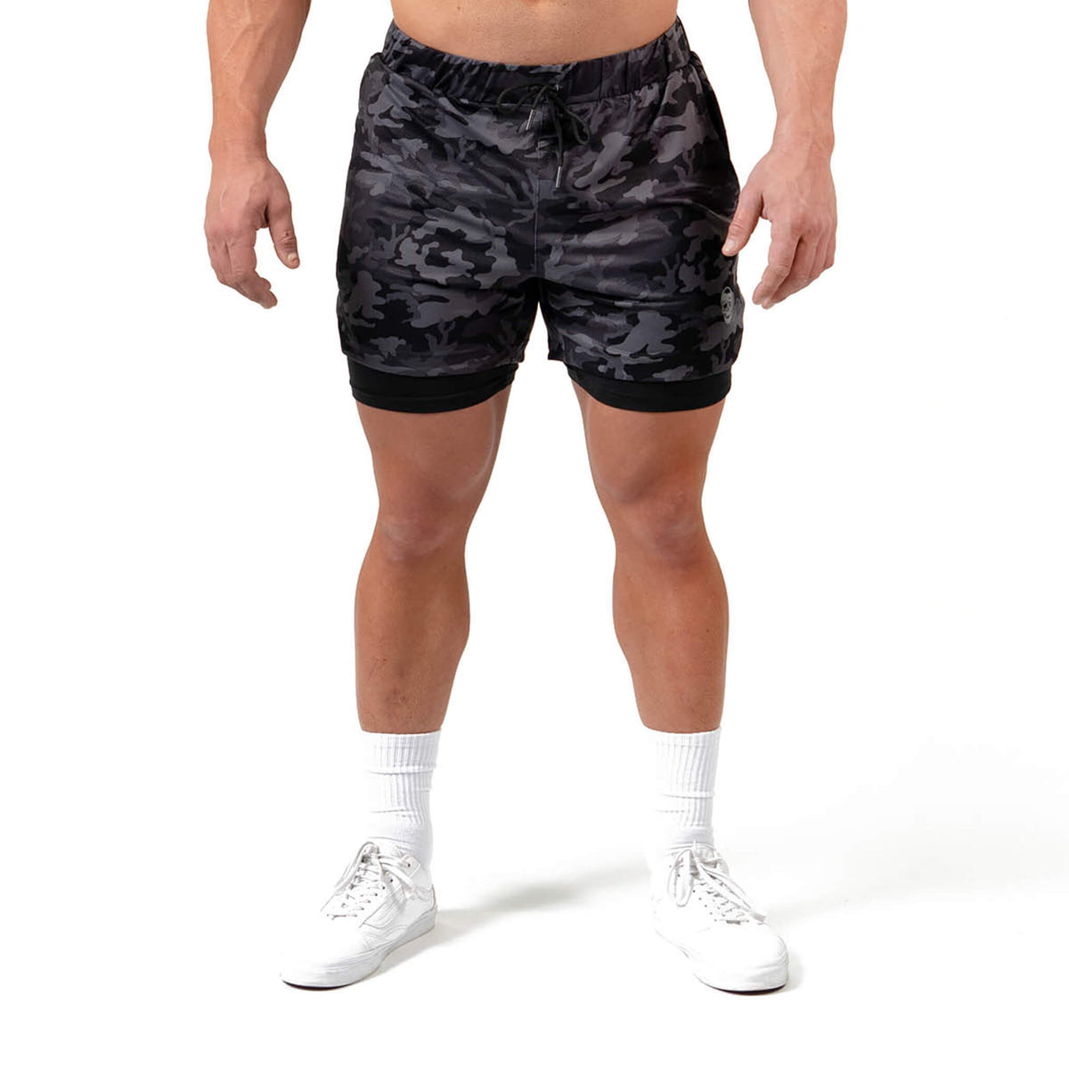 midnight camo shorts front