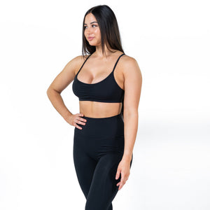 black sports bra