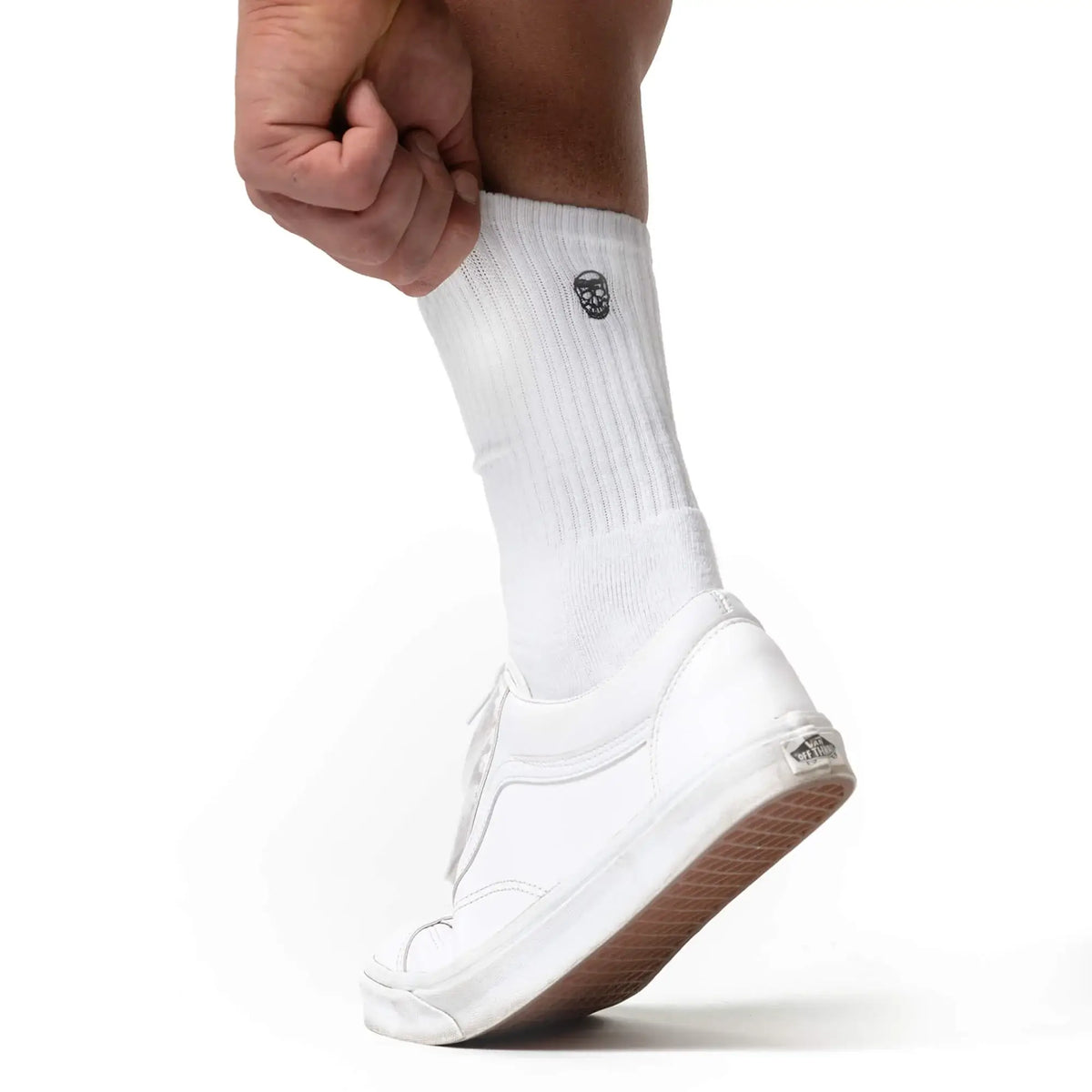 wearing crew socks