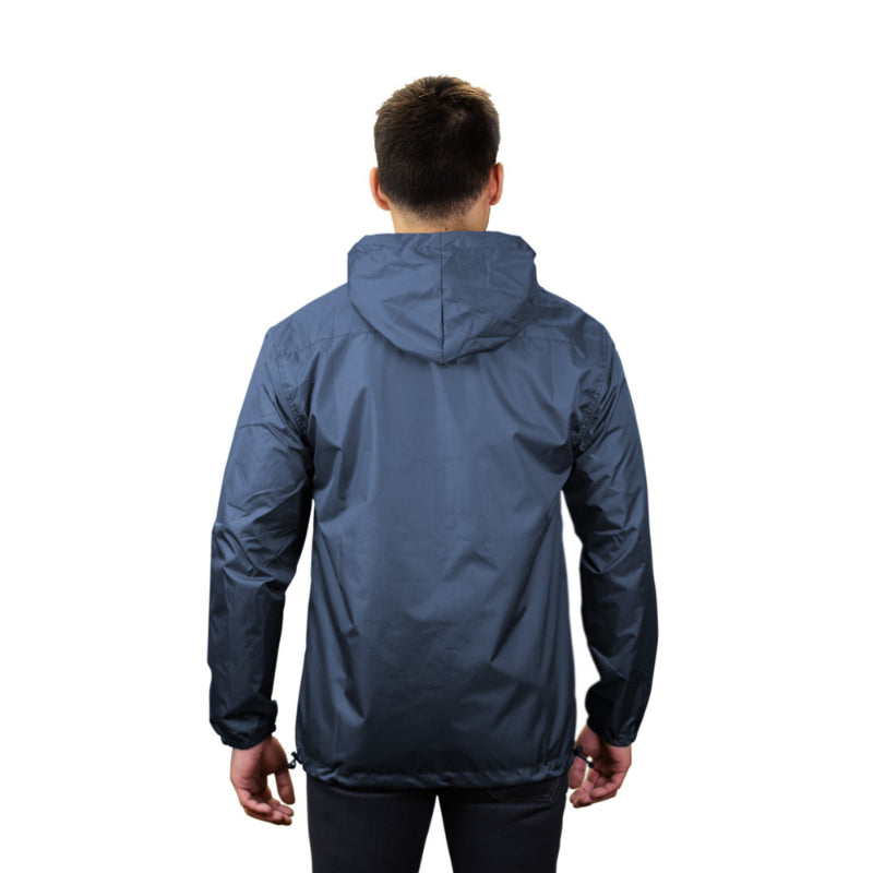 Gymreapers windbreaker in navy on model