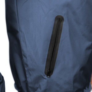 Gymreapers windbreaker in navy pocket details