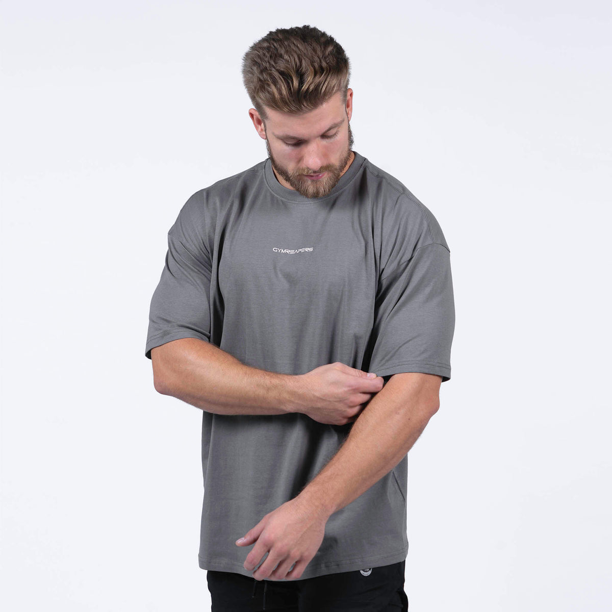 acend box tee charcoal