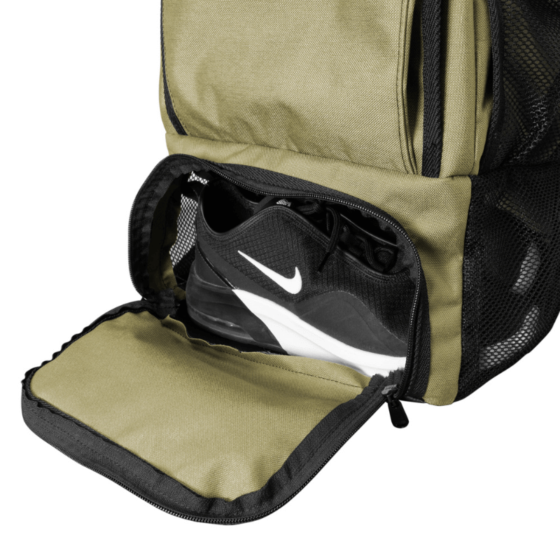 shoe pocket gym bag in green