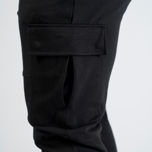 mens tech jogger black